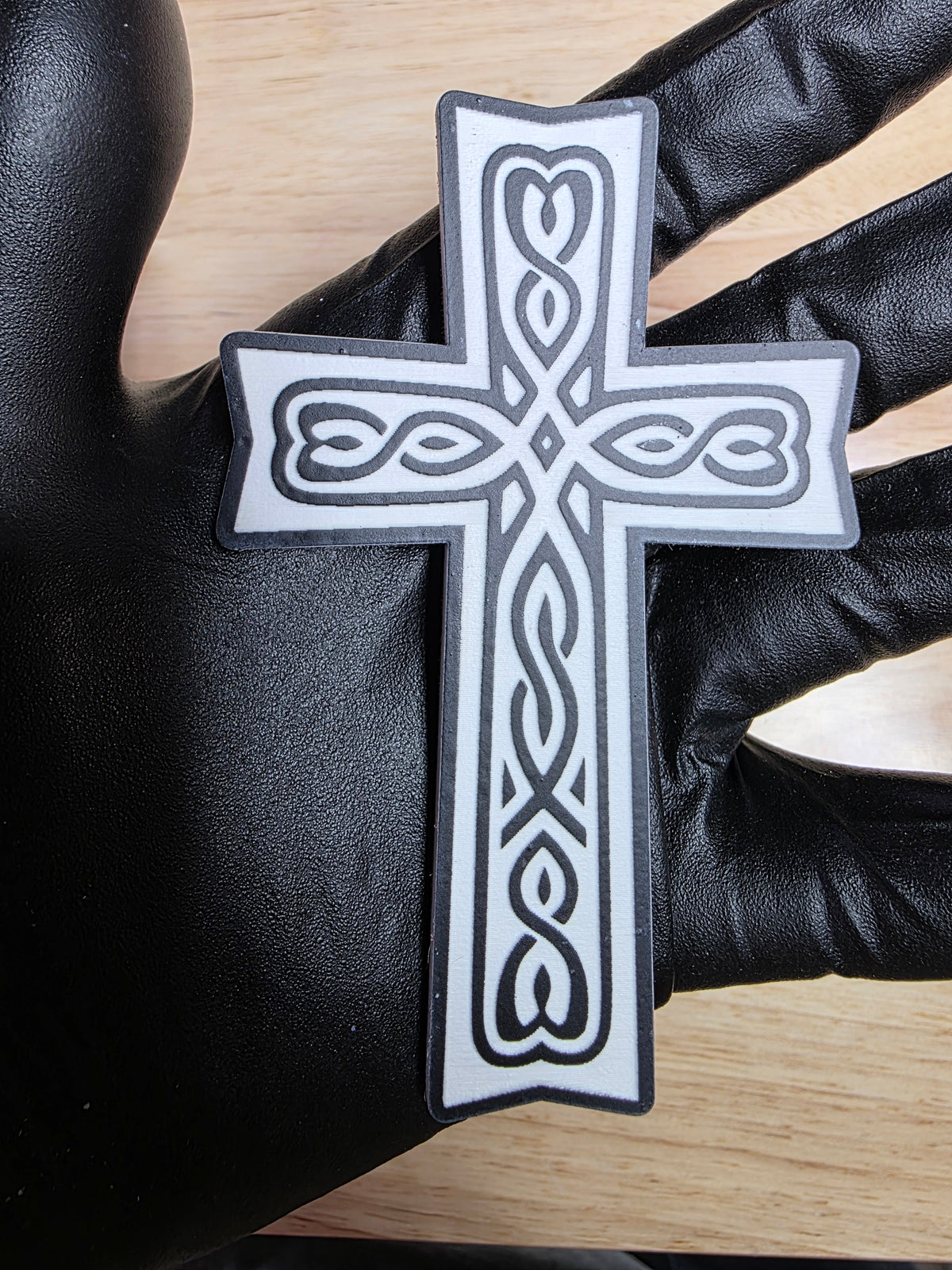 βοΈ 4" Cross Emblem v2 β Black & White | 3M VHB Backed