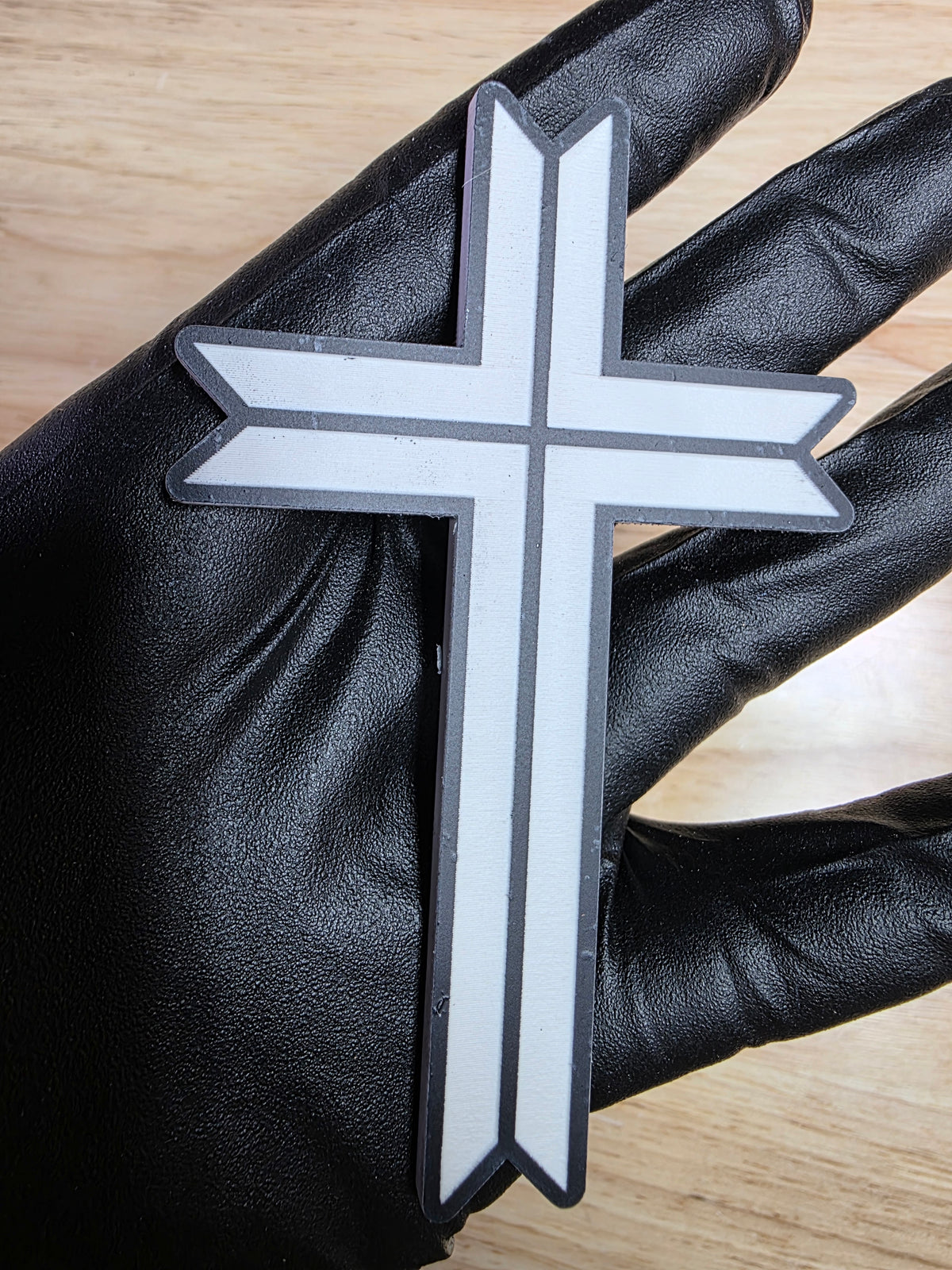 βοΈ 4" Cross Emblem v5 β Black & White | 3M VHB Backed