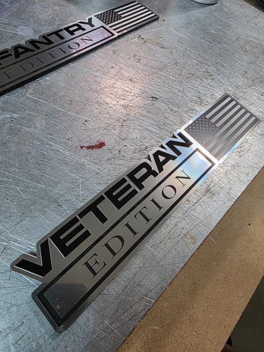 Veteran Edition Car Emblem – UV-Resistant Acrylic Badge | 5″ 6″ 7″ | 3M VHB Adhesive | Lifetime Warranty