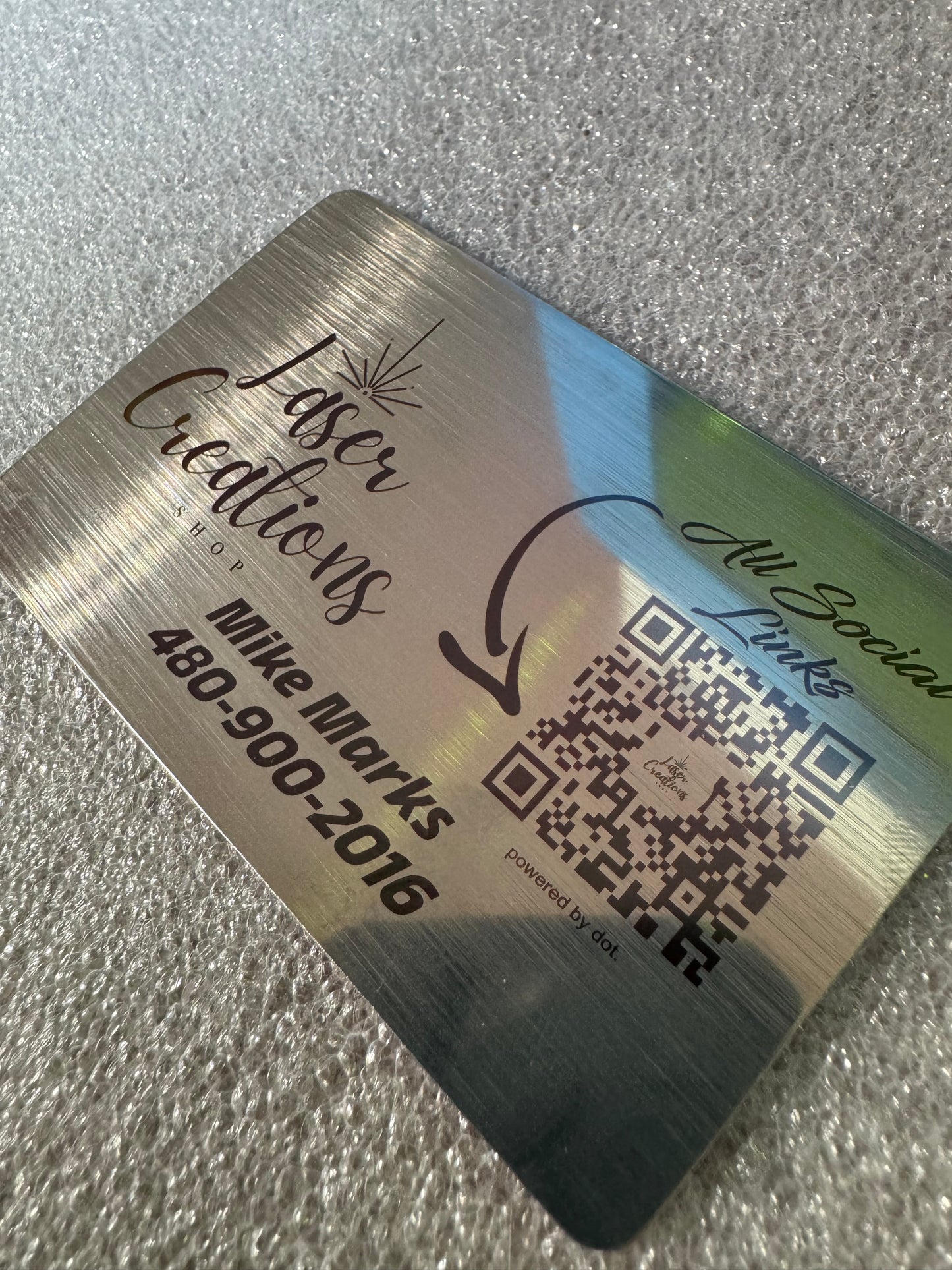 (Qty 10) 304 Stainless Steel Business Cards (High Thickness)