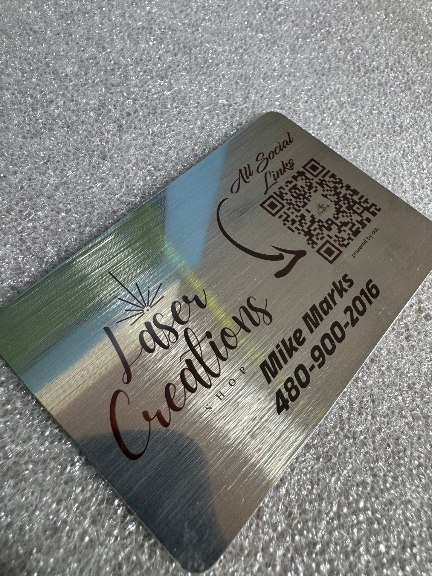 (Qty 10) 304 Stainless Steel Business Cards (High Thickness)